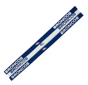 NFL Football Denver Colorado Broncos Elastic Anti Slip Hair Headbands 3pk NEW - Picture 1 of 6