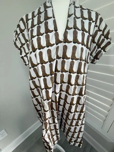 NWT BROOKE WRICHT Cowboy Boots 100% Cotton dress original price $ 196 - Picture 1 of 10