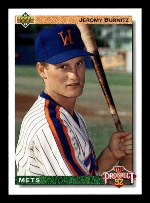 1992 Upper Deck #65 Jeromy Burnitz TOP PROSPECT - Image 1 of 2