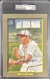 BEAUTIFUL JOHNNY MIZE PSA/DNA SIGNED PEREZ STEELE GREAT MOMENTS CARD - Picture 1 of 4