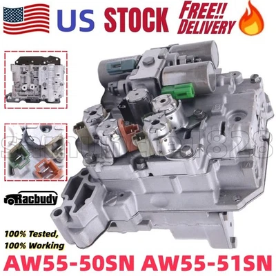 Transmission Valve Body w/ Solenoids AW55-50SN AW55-51SN For Nissan Altima Volvo - Imagem 1 de 4