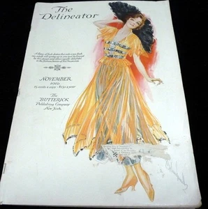 DELINEATOR Magazine 1917 FASHION ILLUSTRATIONS Butterick Sewing Patterns - Bild 1 von 10