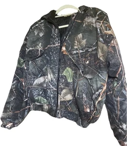 WFS Element Gear Insulated Camouflage Full Zip Hooded Hunting Jacket Sz L - Picture 1 of 3