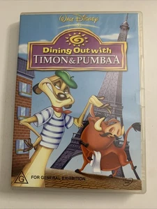 Dining Out With Timon And Pumbaa (DVD, 2004) Disney Animation Region 4 - Foto 1 di 3