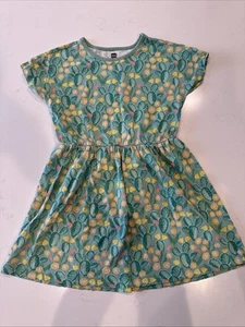 Girls Tea Collection Dress Short Sleeve Cactus 7 Green - Picture 1 of 3