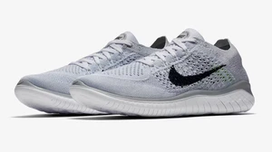 Scarpe da corsa donna Nike Free Run Flyknit 2018 nuove con scatola, bianco/platino - Foto 1 di 5