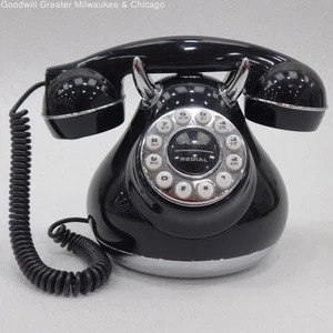 Polyconcept Vintage 50's Style Retro Monster Phone Black Push Button Telephone - Photo 1 sur 7