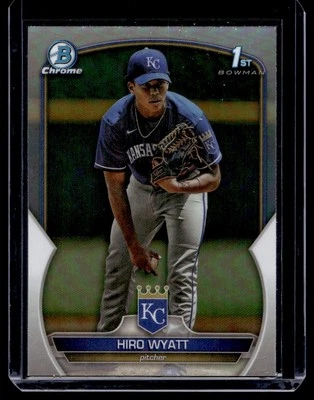 2023 Bowman Draft Chrome Refractors 1st Hiro Wyatt RC Kansas City Royals #BDC-80 - Image 1 of 2