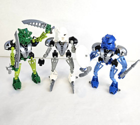 LEGO Bionicle Lot of 3 Toa Nuva Gali 8570 Lewa 8567 Kopaka 8571 Figures 2002