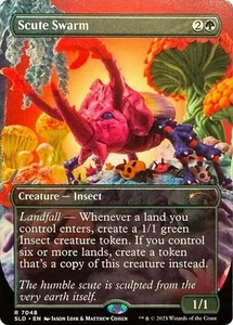 1x - Scute Swarm - Borderless #7048 - Secret Lairs: Extra Life - NM MTG - Picture 1 of 1