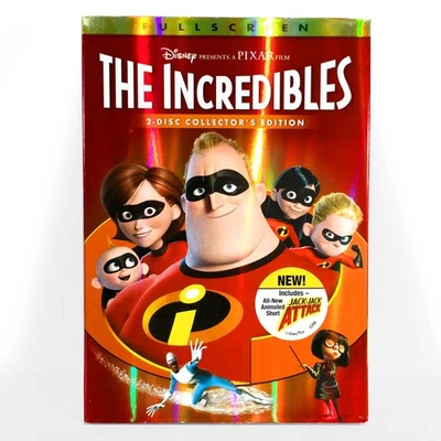 The Incredibles (2-Disc DVD, 2004, Full Screen, Collector Ed) Like New w/ Slip ! - Image 1 of 4