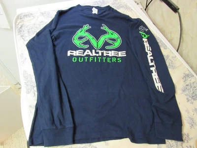 Realtree Outfitters Blue Long Sleeve T Shirt Adult Size S - Image 1 of 4