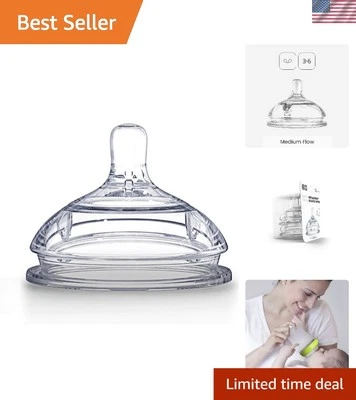 Mamilos de substituição de silicone macio com aberturas anticólicas, pacote com 3-6 - 2 - Imagem 1 de 4