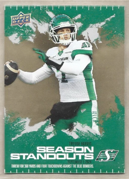Trevor Harris Roughriders 2025 UD CFL Football Season Standouts Gold #96 — 第 1/1 张图片