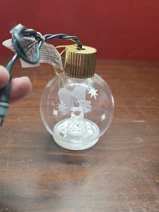 vintage color-changing Christmas ornament clear acrylic Angel W Harp - Picture 1 of 5