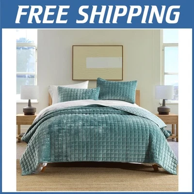 Elegante Juego de Edredón California King - Edredones de Terciopelo, Negro Foto 1 de 4