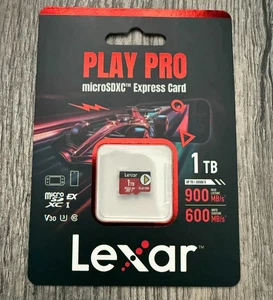 Lexar 1TB PLAY PRO microSD Express Card Swtich 2 UHS-I SDXC 900/600 MB/s IN HAND - Picture 1 of 6