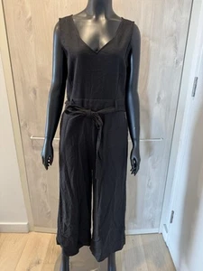 Princess Highway Cropped Jumpsuit Black Size 10 - Picture 1 of 8
