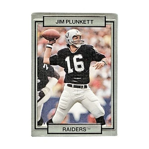 Jim Plunkett Las Vegas Raiders 1990 Hi-Pro Autograph Brail Football Card - Bild 1 von 2
