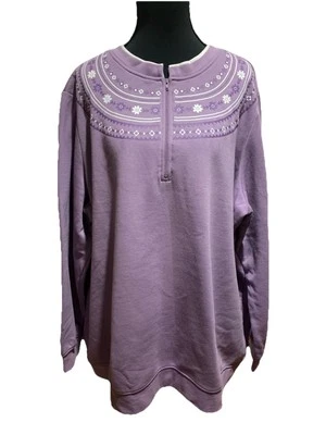 Sudadera Blair Mujer 2X 1/4 Cremallera. Manga larga morada Foto 1 de 4