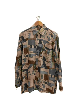 Petite chemise homme vintage Patrick bernard motif abstrait multi | SKU 1976 - Photo 1/4