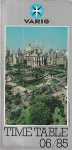 Varig Brasilian Airlines Flugplan 1985/JUN - Bild 1 von 1