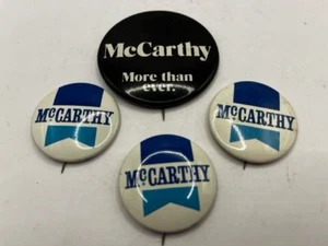 Lot of 4 Vintage McCarthy Presidential Tin Pinback Button w/More Than Ever 2.25" - Picture 1 of 4