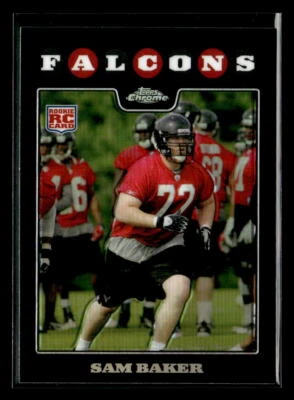 Sam Baker 2008 Topps Chrome #TC223 Refractors Atlanta Falcons - Image 1 of 2