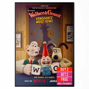 Wallace & Gromit Vengeance Most Fowl 2024 Movie Poster Teaser Poster A5 A4 A3 - Picture 1 of 10