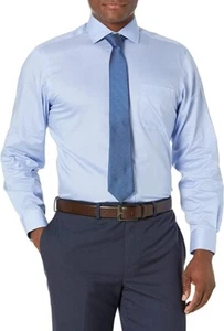 Buttoned Down Classic Fit Spread Collar Micro Twill Non-Iron Dress Camicia Uomo - Foto 1 di 4