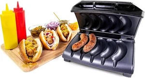 Electric Sausage & Brat Grill with Oil Drip Tray Carry Handle and Cord Storage - Picture 1 of 4