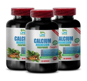 Natural vitality - CALCIUM AND MAGNESIUM - active support 3 Bottles 180 Capsules - Picture 1 of 7