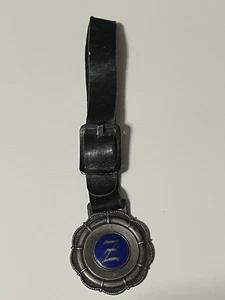 Datsun or Nissan "Z" watch Fob Pewter? and Leather - Picture 1 of 4