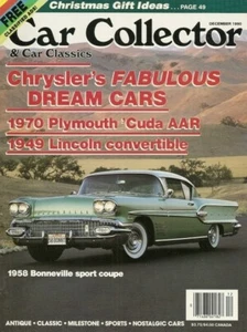CAR COLLECTOR & CAR CLASSICS 1990 DEC - '58 BONNEVILLE, '49 LINCOLN, '70 CUDA - Bild 1 von 1