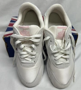 Reebok Classic Nylon White Lace Up Women’s Tennis Shoes 8.5 New - Picture 1 of 6