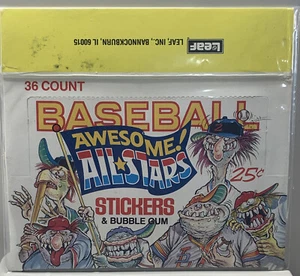 Super! ALL⭐️STARS 1988 Baseball Sticker & Bubble Gum "Box Only" - Bild 1 von 2