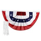 USA Pleated Fan Flag, 2x4 Feet American US Bunting Flag 2x4 Feet, 1 Pack