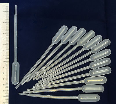 100 X 1ml Disposable Pasteur Pipettes (graduated) Transfer Pipettes Eye Dropper • 4.29£