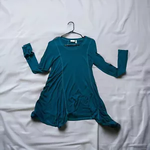 LOGO grüne asymmetrische Bluse Small - Bild 1 von 10