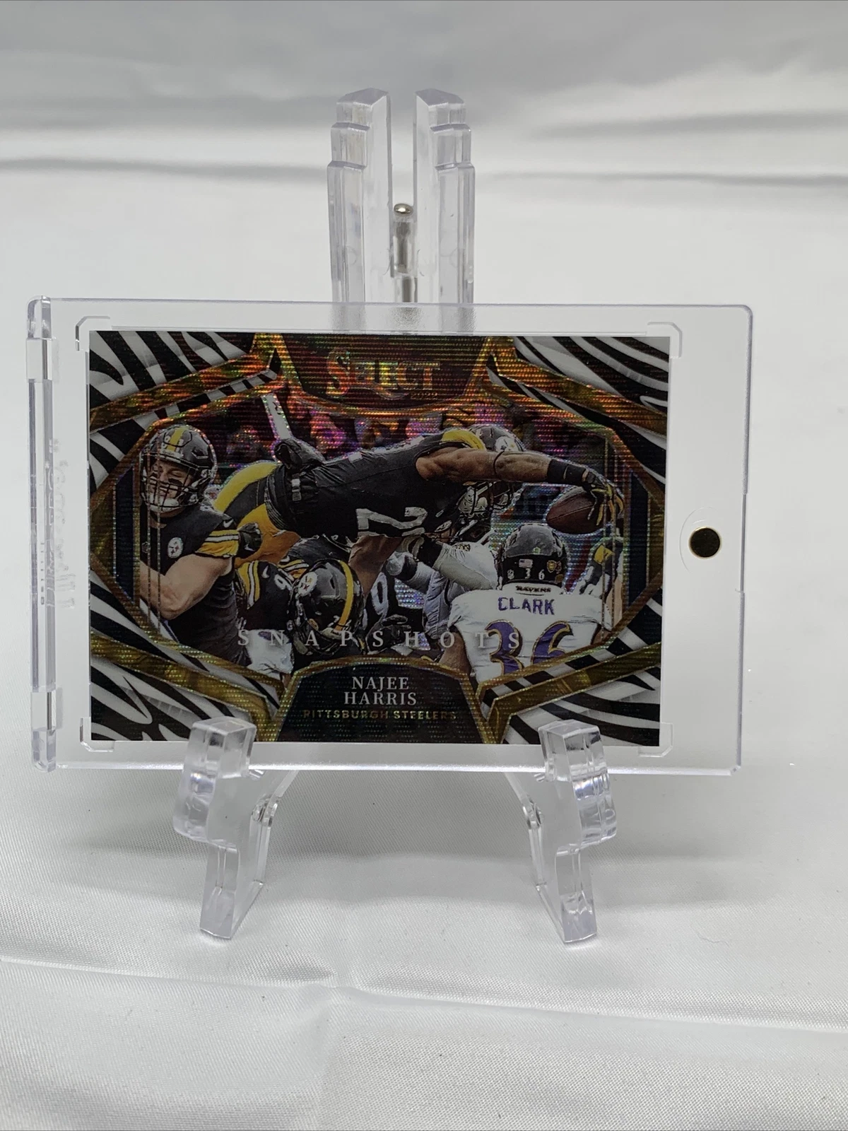 2022 Select Najee Harris Snapshots Zebra SSP Case Hit
