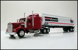 AMOCO KENWORTH W900 RED CAB PETROL TANKER OIL TANKER FUEL TANKERS 1/43 TRUCKS - Picture 1 of 8