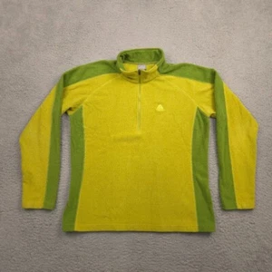 Nike ACG Women Large Fit Therma Fleece Pullover 1/4 zip Mock Neck Green Sweater - Picture 1 of 11