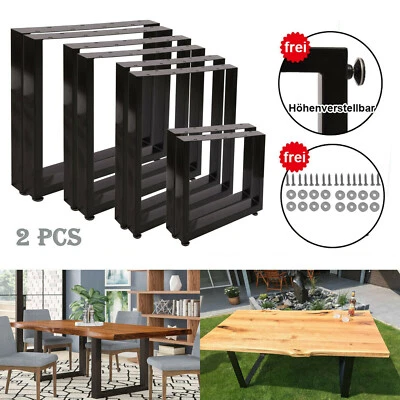 2X Tischgestell Tischuntergestell Tischkufen Tischbeine Tischfuß Bankgestell - Bild 1 von 4