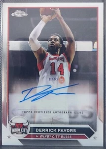 2023-24 Topps Chrome G League Derrick Favors Auto #AC-DF Bulls - Bild 1 von 2