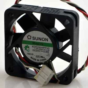 SUNON Cooling Fan KDE2404PFV3 24V 0.9W 4010 4CM 3 Pin 40x40x10mm 1.6"x1.6"x0.4" - Picture 1 of 5