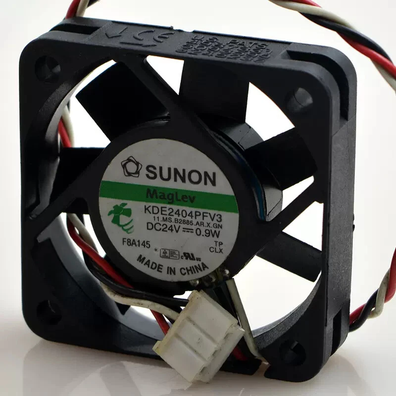 SUNON Cooling Fan KDE2404PFV3 24V 0.9W 4010 4CM 3 Pin 40x40x10mm 1.6"x1.6"x0.4" - Image 1 of 4