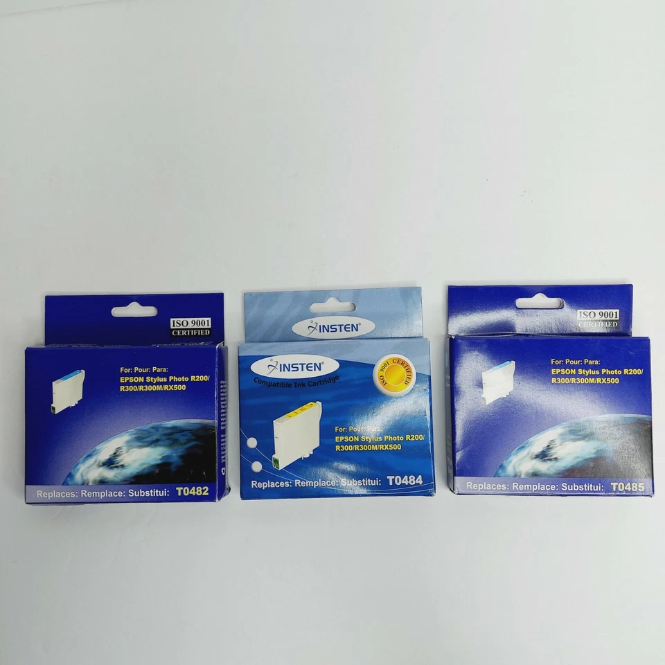 For Epson Set of 3 Pack Insten Ink T0482 T0484 T0485 Expire 2006 - Image 1 of 4