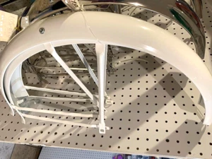 WHITE Standard Ducktail Bicycle Fender set for 20" Bike Lowrider Cruiser - Picture 1 of 1