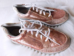 Tamaris Sneaker Gr. 42  rosegold  Glitzer Pailetten  1 x getragen  fehlerhaft - Bild 1 von 6