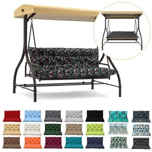 71 in. x 40 in. 3-Seater Replacement Outdoor Swing Cushions with Back Support, - Picture 1 of 6